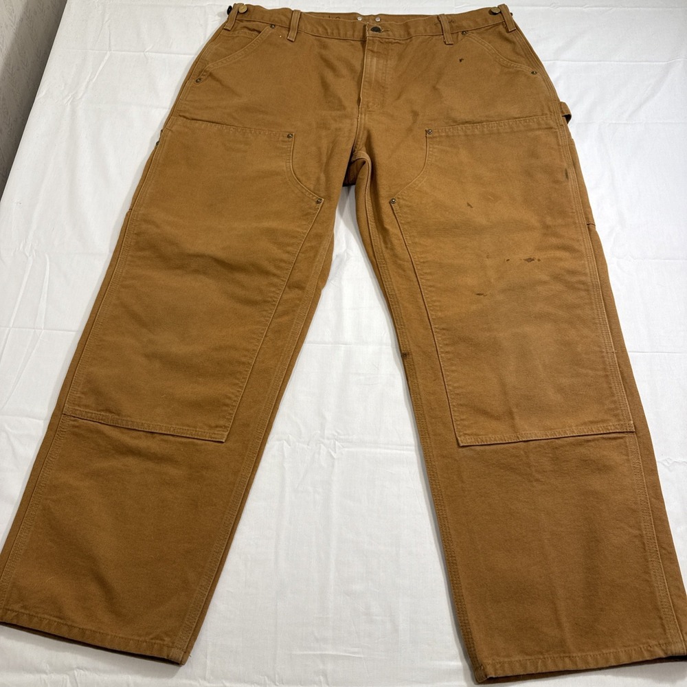 PANTS Carhartt MENS 40X30 B136 BRN SUSPENDER Pant Double Knee Loose Carpenter
